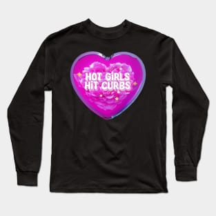 vintage Hot Girls Hit Curbs Bad Driver for Bumper Long Sleeve T-Shirt